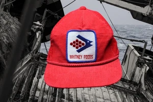 Vintage WHITNEY FOODS ALASKA COMMERCIAL FISHING and SEAFOOD Hat Cap - Picture 1 of 9