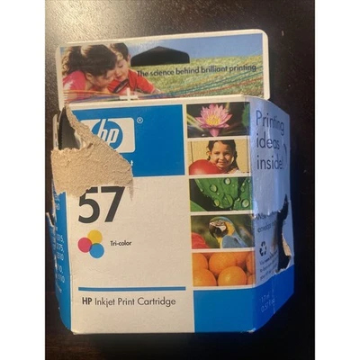 Cartucho de impresión de inyección de tinta tricolor HP 57 C6657AN nuevo en caja caja caducada caja rota Foto 1 de 4