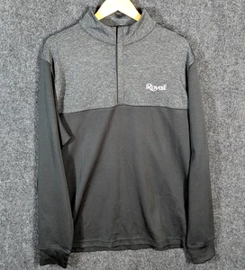 Footjoy Pullover Sz Large Heather Black 1/4 Zip Golf Sweater Performance Stretch - Picture 1 of 10