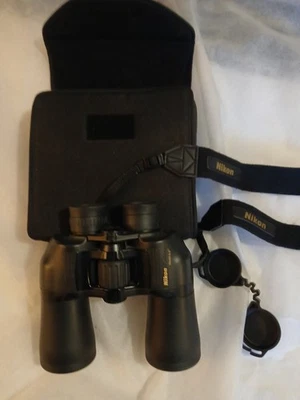 Nikon Action 10x50 6.5 Binoculars with Case, Strap, and Eyepiece Caps - Image 1 of 4
