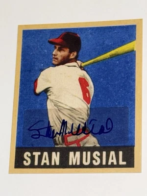 Tarjeta de novato firmada por Stan Musial 1948 hoja #4 autografiada reimpresión patio automático certificado de autenticidad STM Foto 1 de 3