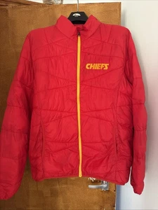 NFL Kansas City chiefs puffer jacket Size L (read Description) - Picture 1 of 7
