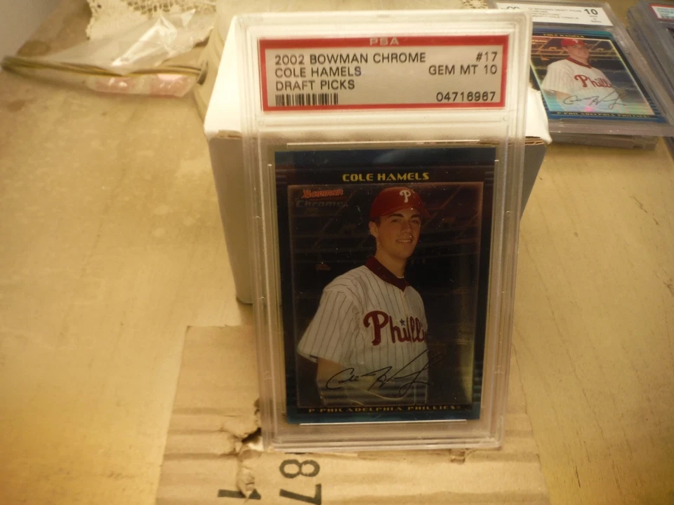 2002 年 Bowman Chrome 选秀 Cole Hamels 宝石 10 — 第 1/1 张图片