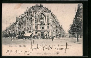 Düsseldorf, Graf Adolf- und Bismarckstrasse, Ansichtskarte 1904 - Picture 1 of 2