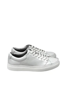 BOSS Trainers Mens White Leather Sneakers With Logo - Enlight Tenn Size 12 - Picture 1 of 7