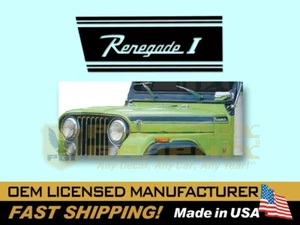 Jeep Renegade I CJ5 1970 rayas capó capucha calcomanías kit de gráficos ¡completo! - Imagen 1 de 1