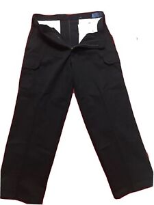 2 Cintas Comfort Flex Black Cargo Work Pants Size 36x32 #270-35