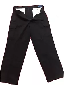 2 Cintas Comfort Flex Black Cargo Work Pants Size 42x32  #270-35 Relaxed Fit - Picture 1 of 9