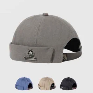 Mode Männer Brimless Caps Hut Retro Maple Leaf Icon Melone Beanie Hüte Outdoor - Bild 1 von 25