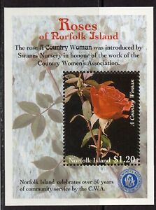 Thematic stamps NORFOLK IS 1999 ROSES MS706 mint