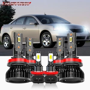 Fit Pontiac G6 2005-2007 6X 6000K LED Headlight High Low + Fog Light Bulbs Combo - Bild 1 von 16