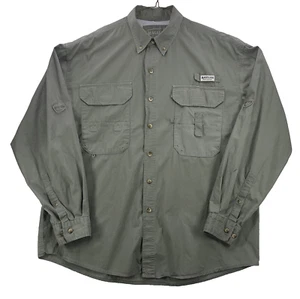Magellan Men's XL Green Button Up / Roll Tab Sleeve Vented Cotton Fishing Shirt - Picture 1 of 10