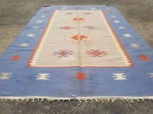 Used Fine Vintage Traditional Hand Made Scandinavian Wool Kelim 174x118cm - Bild 1 von 12