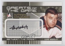 2009-10 ITG Between the Pipes GoalieGraphs Gump Worsley #A-GW Auto HOF