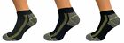 Work Trainer Liner Ankle Socks Cotton Rich Reinforced Heel Toe Extra Protection