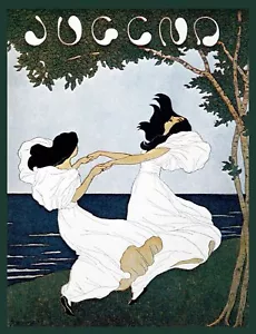 Decorative Poster.Home Room interior wall design.Nouveau Jugend Nymph Dance.7880 - Picture 1 of 1