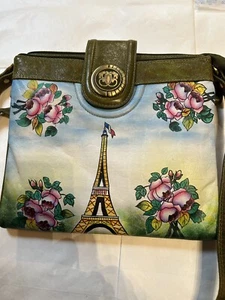 Sharif 1827 Eiffel Tower Crossbody Shoulder Bag 9 3/4” W x 9” H (40” Strap) - Picture 1 of 9