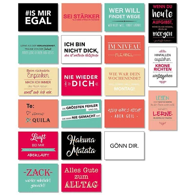 20 Postkarten mit Sprüchen I DIN A6 Spruchkarten Set I lustig  Zitate I dv_187 - Bild 1 von 4