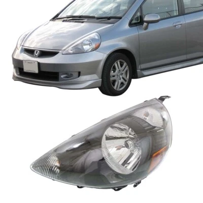 For 2007 2008 Honda Fit Base LX EX Sport Headlight Headlamp Replacement Driver Foto 1 de 4