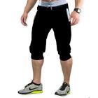 Mens 3/4 Capri Jogger Sports Shorts Gym Sport Casual Harem Pants Long Trousers