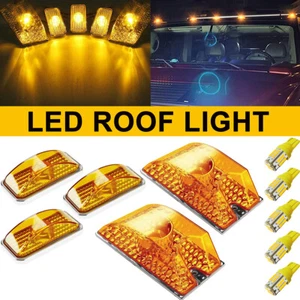 For 2003-2009 Hummer H2 5pcs Amber Roof Clearance Top Marker Lights White Bulbs - Picture 1 of 9
