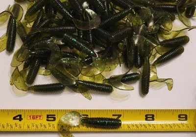 Motor Oil Flash 2 inch 100 Pack Curl Tail Grubs - Image 1 of 3