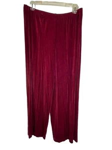 Chicos Travelers Rare Wine Burgundy Slinky Pants  sz 3 / 16 XL (15) - Picture 1 of 7