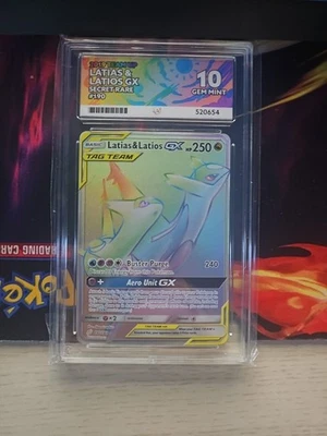 ACE 10 Latias & Latios GX 190/181 Pokémon Card Sun & Moon Team Up GEM MINT - Image 1 of 2