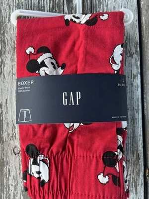 GAP мужской большой 35-36 красный Микки Маус боксер шорты ~ новый с Ярлыками УДИВИТЕЛЬНЫЙ ❣️🤙 - Изображение 1 из 4