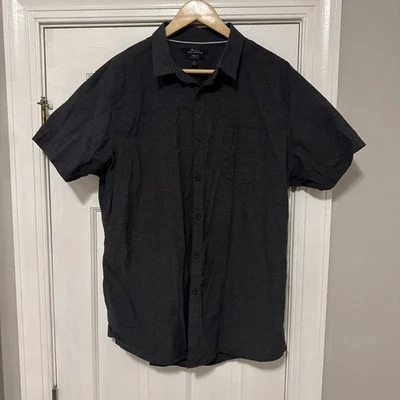 Camisa para hombre Marc Anthony manga corta abotonada calce ajustado talla XL gris algodón Foto 1 de 4