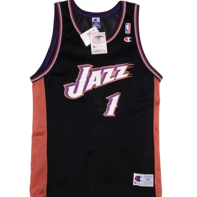 CAMISETA DE JAZZ VINTAGE DEADSTOCK CHAMPION NBA UTAH AÑOS 90 TALLA 44 NOS Foto 1 de 4