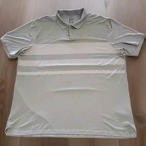 Nike Dri-Fit Standard Fit SS XL Polo Shirt Golf Gray 50" Chest Likeonew Stretch - Picture 1 of 6