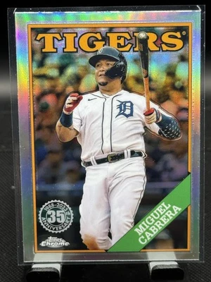 2023 Topps Chrome #88BC-4 Miguel Cabrera 1988 Topps Baseball 35th Anniversary - Image 1 of 2