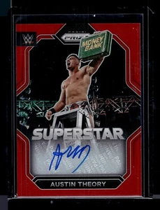 #/99 2023 Panini WWE Prizm Austin Theory Red Prizm Superstar Auto Autograph - Picture 1 of 2