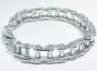 SOLID HEAVY 925 Sterling Silver Bicycle Chain Bracelet 63 grams - 22cm long