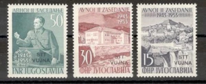 YUGOSLAVIA, ITALIA, Trieste Zona B VUJA- MNH SET TITO, ANIV AVNOJ JAJCE-1953. - Imagen 1 de 2