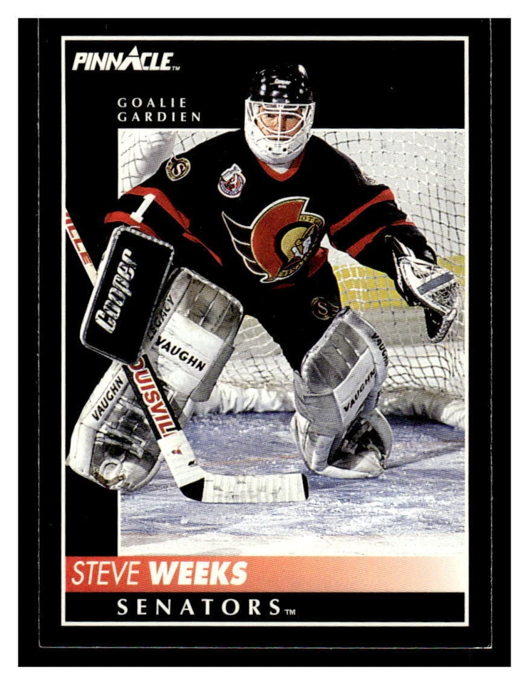 1992 Pinnacle  #380 Steve Weeks - Ottawa Senators - Image 1 of 2