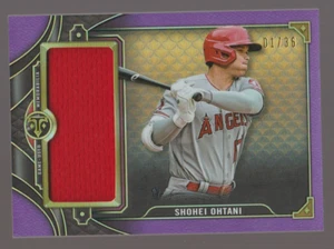 2022 TOPPS TRIPLE THREADS SINGOLO JUMBO RELIQUIE AMETISTA SHOHEI OHTANI #01/36 - Foto 1 di 2
