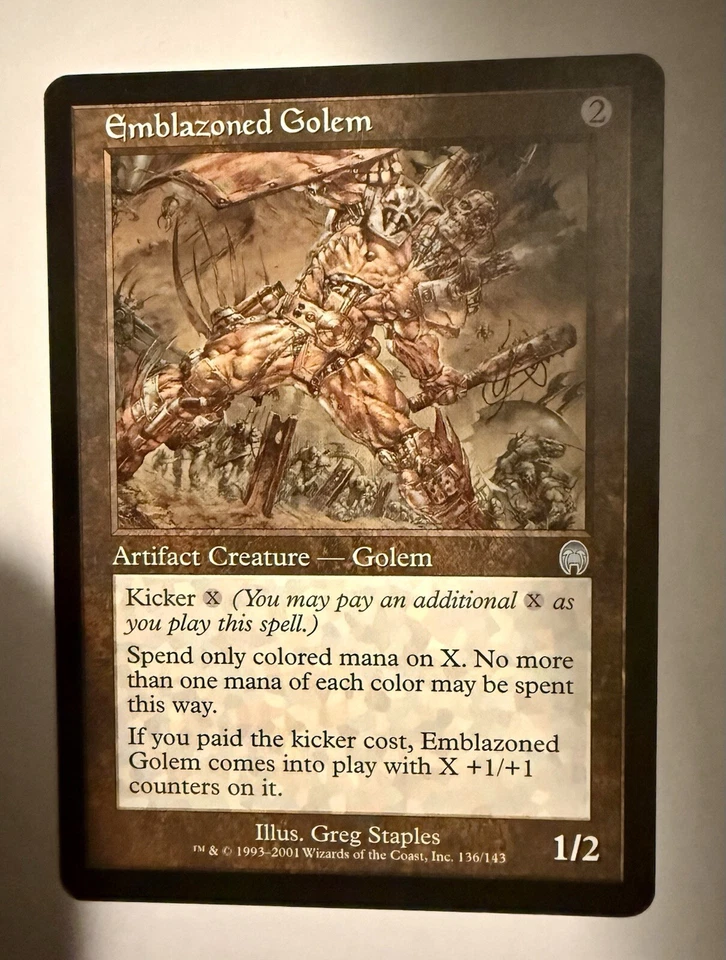 Magic The Gathering MTG Apocalypse Emblazoned Golem #136 - Image 1 of 1