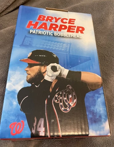 2018 Bryce Harper Patriotic Bobblehead Washington Nationals - UNOPENED Cover
