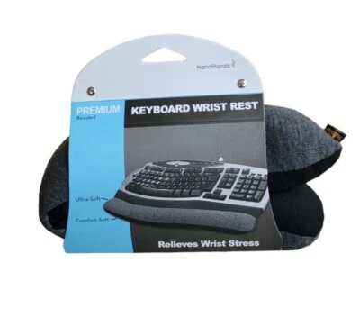 HandStands Grey Black Premium Beaded Keyboard Wrist Rest - Image 1 of 4