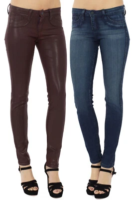 Bleulab Curve Legging Jeans Azurite Brick Denim Blue Maroon Skinny Slim 00 Sz 24 - Image 1 of 4