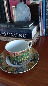 Sakura Artists Espresso Cup with Saucer Set Van Gogh Les Fleurs - Picture 1 of 3