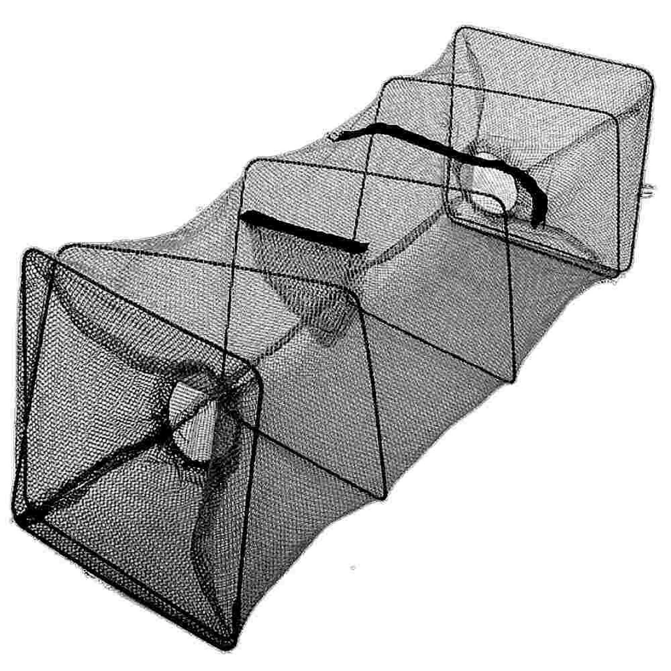 Behr Köderfisch-Reuse eckig 100 x 30 x 30cm Aalreuse Reuse Fischreuse Fischkäfig - Bild 1 von 1