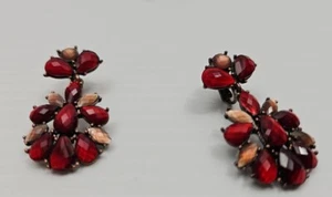 Liz Claiborne "LC" rot 1,75" Ohrringe/Clip On - Bild 1 von 4