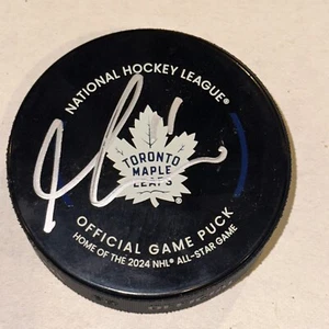 MAX DOMI Signed Toronto MAPLE LEAFS Official GAME Puck Beckett (BAS) - Picture 1 of 3