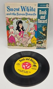 Libro y disco vintage de Peter Pan 45 RPM Blancanieves y los siete enanitos - Imagen 1 de 7