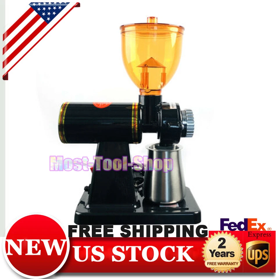 Molinillo de café eléctrico comercial molino automático de rebabas grano hogar oficina moler Foto 1 de 4