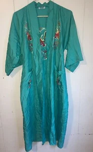 Vintage Seide handbestickt chinesische Robe Kimono Größe Medium oder kleiner Drache - Bild 1 von 11