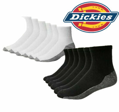 Dickies Men's Trainer Works Black /white Quarter Ankle Socks Size 6-11 Lot • 13.95£